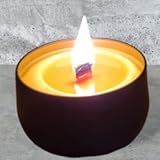 Bienenwachskerze mit Holzdocht aus 100% Bienenwachs aus BIO Imkerei - Knisterkerze