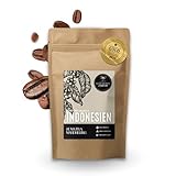 Indonesien Kaffee Sumatra Mandheling | 100% Arabica ganze Caffè Bohne oder gemahlen | Premiumqualität mit Aromen von Kakao Honig und Zitrus | Goldmedaillen Gewinner 2024