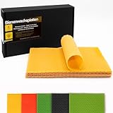 Bienenwachs Kerzen Bastelset – 10 Bienenwachsplatten 20x12 cm – Natürliches Kerzen Selber Machen Set Kinder – Umweltfreundliche Beeswax Candles DIY für Zuhause & Schule (Gelb)
