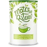 Matcha Pulver - 210g - Matcha Latte - Feinster heiliger japanischer Zeremonien-Matcha ergänzt mit Kokosmilch, Weizengras und Gerstengras