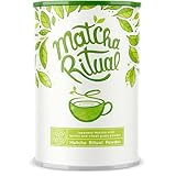 Matcha Pulver - 210g - Matcha Latte - Feinster heiliger japanischer Zeremonien-Matcha ergänzt mit Kokosmilch, Weizengras und Gerstengras