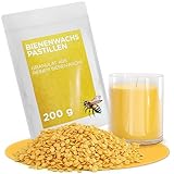 molinoRC 200g Bienenwachs Pastillen [100% natürlich] - duftendes Bienenwachs für Kosmetik ohne Zusatzstoffe - ideal für Kerzen und Bienenwachstücher - Beeswax Wachspastillen
