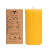 Danilovo Stumpenkerzen aus 100% Bienenwachs – Bienenwachskerzen in Premium-Qualität, Luxuriöses Accessoire für ein Gemütliches Zuhause (1 Stk., 5 x 10 cm, Brenndauer 35 Std)