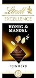 Lindt EXCELLENCE Honig & Mandel - Feinherbe Schokolade | 100 g Tafel | Mit Honig und Mandelstückchen | Intensiver Kakao-Geschmack | Dunkle Schokolade | Schokoladengeschenk