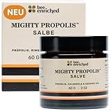 Mighty Propolis Salbe 60g | Hochkonzentrierte Bee Enriched Wund- und Heilsalbe mit Calendula | Pflegende Zugsalbe & Wundsalbe I Salbe gegen Juckreiz im intimbereich | Wundheilsalbe, Bee Creme Classic