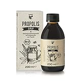 beegut BIO Propolis Sirup mit Propolis, Honig, Spitzwegerich, Königskerze und Süßholzwurzel, 200 ml Sirup auch für Kinder, zertifiziert BIO