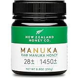 New Zealand Honey Co. Manuka Honig MGO 1450+ / UMF 28+ | Aktiv und Roh | Hergestellt in Neuseeland | Zertifiziertem Methylglyoxal Gehalt | 250g
