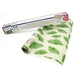 beeskin Bienenwachstuch Rolle zum Frischhalten & Aufbewahren von Lebensmitteln – Flexibel zuschneidbares Wachspapier – 30x95 cm (Palm)