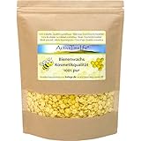 ActiveTimeLife® Bienenwachs Pastillen Bio gelb | Premium | 500 g ideal für Kosmetik Kerzen Cremes Salben Seifen Wachstücher - Das Original im praktischen Zip-Beutel