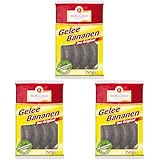 Berggold Gelee Bananen Schokoliert, 250 g (Packung mit 3)