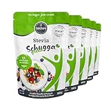 BORCHERS Schugga green, Kristalline Streusüße 5x 300g, Stevia-Erythrit Mischung, 1:1 wie Zucker, kalorienfrei & zuckerfrei, Zuckerersatz, Süßungsmittel, Zuckeralternative