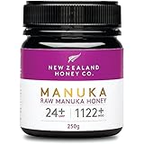 New Zealand Honey Co. Manuka Honig MGO 1122+ / UMF 24+ | Aktiv und Roh | Hergestellt in Neuseeland | Zertifiziertem Methylglyoxal Gehalt | 250g