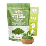 Matcha Tee Pulver Bio - Premium-Qualität - 100g. Original Green Tea aus Japan. Japanischer ideal zum Trinken. Grüntee für Latte, Smoothies Getränk. Hergestellt in Uji, Kyoto.