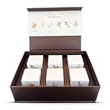 Premium Honig Geschenkbox, 6 Sorten Gourmet-Honig aus Griechenland, 6 x 50g Probierset in Luxus-Präsentbox