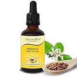 Propolis Tinktur 40% – 50 ml – Pure Hochdosierte Propolis Tropfen – 100% natürlich - Propolis Extrakt – Praktische Pipette - Einfache Dosierung - NatimaVita