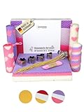 Wachsmann DIY Bienenwachs-Kerzen Set, Kerzen Bastel-Set mit Hanfdochten, 100% Natur Bienenwachs, Perfekt für Hochzeitsdeko & Geschenke, Inkl. Bienenwachsplatten & Zubehör