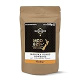 NUKACARE - MGO 829+ NATUR Bonbons 200g | 100% Pur aus Neuseeland mit MGO-zertifiziertem Premium Manuka Honig | Wohltuend für den Hals