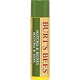 Burt's Bees 100 % natürlicher, feuchtigkeitsspendender Lippenbalsam, Matcha und Honig mit Bienenwachs und grünem Teeextrakt, 4.25g