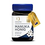 Cosana Manuka Honig 400 MGO + 500g – 100% Pur und in Neuseeland zertifizierter Manuka Honey. Honig Manuka fördert die Wundheilung & wirkt antibakteriell