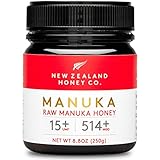 New Zealand Honey Co. Manuka Honig MGO 514+ / UMF 15+ | Aktiv und Roh | Hergestellt in Neuseeland | Zertifiziertem Methylglyoxal Gehalt | 250g