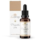 bedrop Propolis Tropfen BIO 20% (standardisiert) - 30ml Propolis Extrakt Tinktur hochdosiert - Reine Imker Qualität, Bio-Qualität, ohne Zusatzstoffe