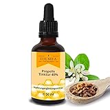 Propolis Tinktur 40% – 50 ml – Pure Hochdosierte Propolis Tropfen – 100% natürlich - Propolis Extrakt – Praktische Pipette - Einfache Dosierung - Dilmea