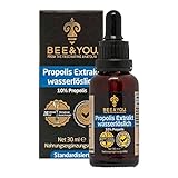 BEE&YOU Propolis Tinktur Propolis Tropfen, Propolis Extrakt wasserlöslich 10% (30 ml), ohne Alkohol, flüssig, Standardisiert, Keine Zusatzstoffe, auch für Kinder & Tiere geeignet Vergleichssieger 2022