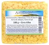 ActiveTimeLife® Bienenwachs Pastillen Bio gelb | Premium | 100 g ideal für Kosmetik Kerzen Cremes Salben Seifen Wachstücher - Nachfüllpack