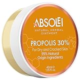 Absolei Propolis Salbe, natürliche Salbe gegen Hautirritationen, trockene und rissige Haut mit 30% Propolis, 40 ml