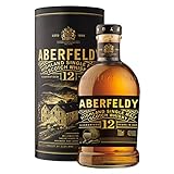 Aberfeldy 12 Jahre alter Highland Scotch Single Malt Whisky in edler Geschenkbox, im Eichenfass gereift, Noten von Honig, Früchten, Gewürzen, Vanille & ein Hauch Rauch, 40 Vol-%, 70 cl/700 ml