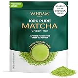 VAHDAM, Matcha Grüntee Pulver (100g, 100+ Tassen) Authentisches japanisches Matcha Pulver, Premium Qualität Grüntee, Grüner Tee aus Japan, Matchapulver für Latte, Smoothies