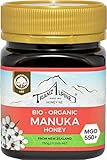 TranzAlpine Manuka Honig MGO 550+ Bio - 100% reiner Manukahonig aus Neuseeland mit laborgeprüftem MGO-Gehalt, Original-Imkerabfüllung - 250 g
