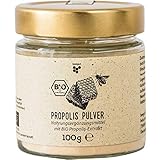 beegut BIO Propolis Pulver, zur Einnahme oder Herstellung eigener Produkte, 100g Propolispulver aus kontrolliert biologischem Anbau, nachhaltige Verpackung