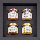 Immenwunder Honig Geschenk Set für den perfekten Moment - Vier schmackhafte Honige in hochwertiger Geschenk-Verpackung - Für besondere Momente