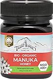 TranzAlpine Manuka Honig MGO 400+ Bio - 100% reiner Manukahonig aus Neuseeland mit laborgeprüftem MGO-Gehalt, Original-Imkerabfüllung - 250 g