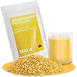 molinoRC 500g Bienenwachs Pastillen [100% natürlich ohne Zusatz Anderer Wachse] - Premium Qualität für Kerzen, Kosmetik, Lederpflege, Möbelpflege und Herstellung Bienenwachstücher - Beeswax