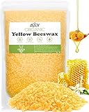 Gelbe Bienenwachs-Pastillen, Kerzenwachs für die Kerzenherstellung, Bienenwachs für Kosmetische Produkte, Bienenwachs Bio für Kosmetik für Körper, Hautpflege DIY, Lippenbalsam und [ 906g ]