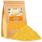 BringLuck2U Bienenwachs Pastillen, 1KG Natürliches Bienenwachs, hervorragend geeignet für Naturkosmetik, Bienenwachstücher oder als Kerzenwachs, Nachhaltige Verpackung