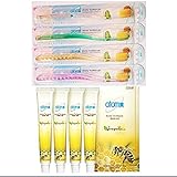 ATOMY Zahnbürste Zahnpasta Set 4 Familie 99,9% Gold beschichtet Super Nano SLIM Propolis grün Tee Extrakt Herbal Oral Care