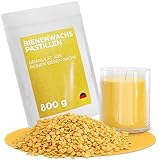 molinoRC 800g Bienenwachs Pastillen [100% natürlich rein ohne Zusatz Anderer Wachse] - Premium Qualität für Kerzen, Kosmetik, Lederpflege, Möbelpflege und Herstellung Bienenwachstücher - Beeswax