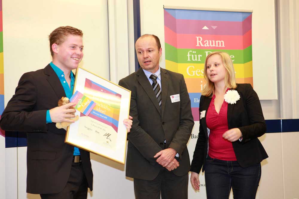 3. Platz und Gewinner des Publikumspreises beim Regionalcup Bodensee des Elevator Pitches BW